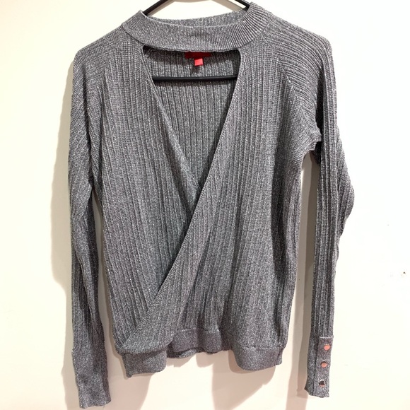 Jennifer Lopez Sweaters - Jennifer Lopez grey sparkly sweater, XS